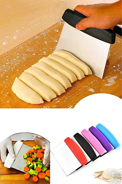 RED KİTCHEN 3'lü Set Silikon Hamur Açma Matı Pizza Hamur Börek Kesici Hamur Kesme Spatulası