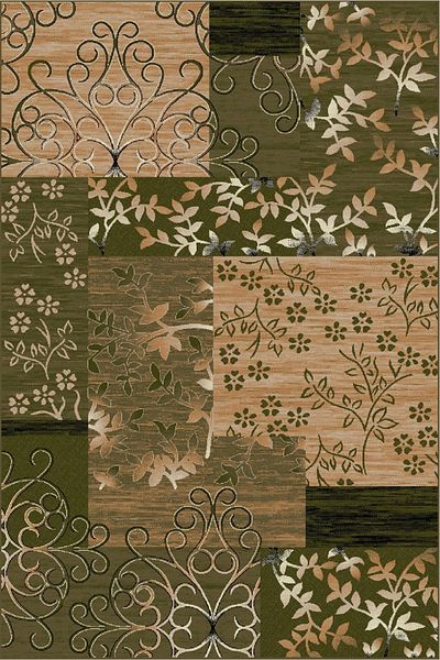 Lotos Carpet Covorexpert 1521-310, Various Sizes, Green, 8 Mm Thread, Anti-Allergic, Living Room, Bedroom