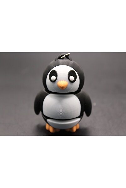 mutes سلسلة مفاتيح البطريق المتحركة ثلاثية الأبعاد-1107