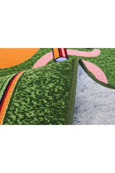 PRİNT Children's Room Carpet Covorexpert Crayons 1127w8, Various Sizes, Green, Anti-Allergic