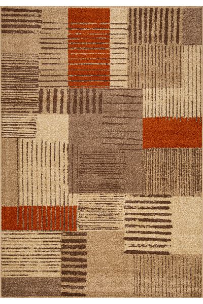 Orlando Carpet Covorexpert 22002, Various Sizes, Brown, Orange, 10 Mm Thread, Anti-Allergic, Living Room