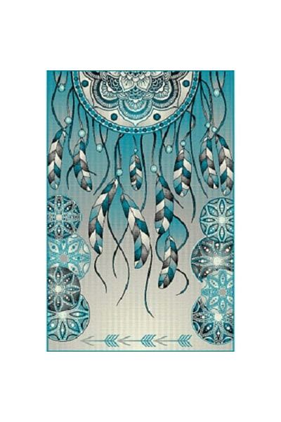 Kolibri Carpet Covorexpert Pene 11617-140, 200 x 300 cm, Blue, Turquoise, Green, Thread 9 mm, Anti-allergic
