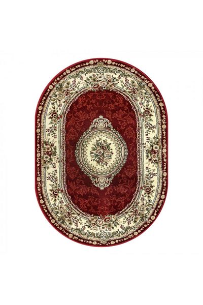 Covorexpert Oval Carpet Lotos 571-210, 100 x 200 cm, Red, 8 mm Thread, Anti-Allergic, Living Room, Bedroom
