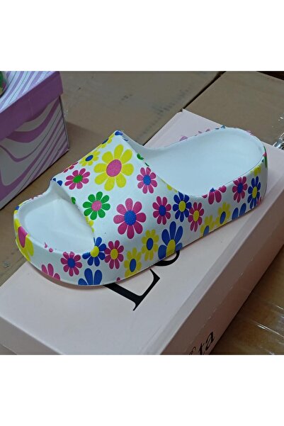 SEVİNÇ STİL Daisy Patterned Stylish Slippers