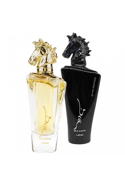 lattafa Pachet 2 parfumuri 100ml: Maahir + Maahir Black