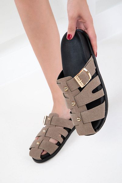 SOHO Γυναικείες παντόφλες Mink Suede 20755