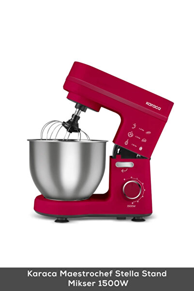 Karaca Maestrochef Stella Stand Mikser Cherry Red 1500w 5 Litre