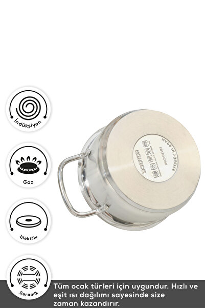 Karaca Belen İndüksiyon Tabanlı 8 Parça Çelik Tencere Seti