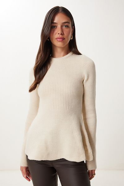 Happiness İstanbul Women's Stone Flounce Knitwear Sweater Yy00256