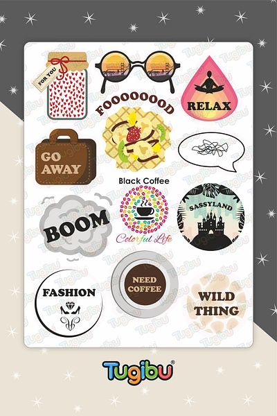 TUGİBU Fashion Sticker Set, Girl Power Sticker Set, 25 Pieces Girl Power Stickers