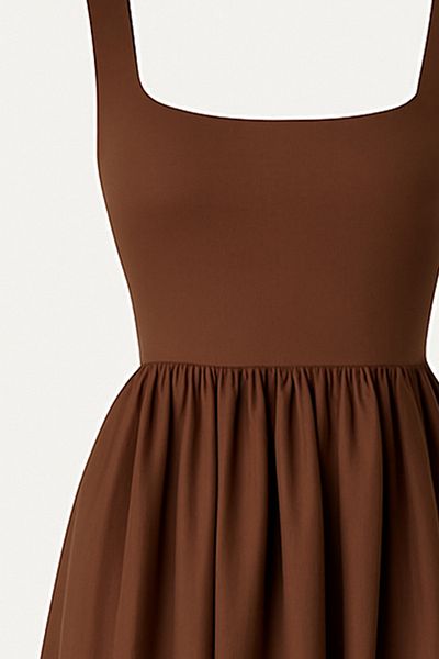 Trendyol Collection Brown Waist Opening Woven Maxi Dress Twoss25El00868
