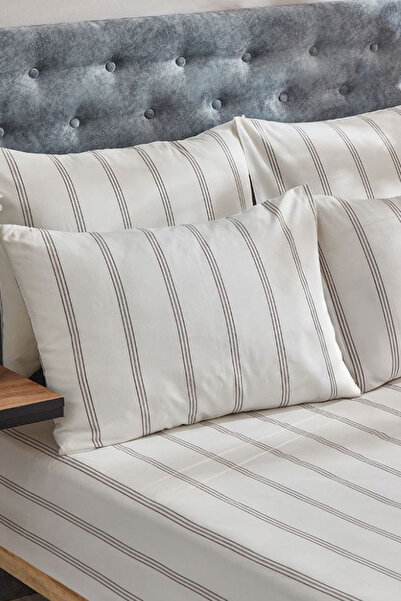 TRENDYOLMİLLA HOME Double Elastic Thread Dyed Bed Sheet 180X200+30Cm & 2-Piece Pillowcase 50X70Cm Tphss25Cct00000