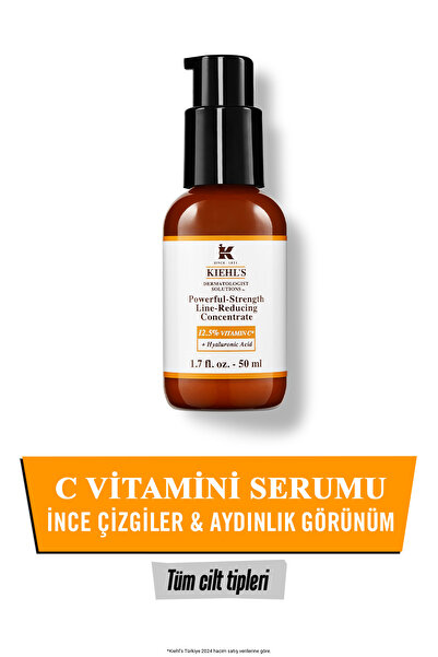 Kiehl's Powerful-Strength Kırışıklık Karşıtı Serum C Vitamini ve Hyalüronik Asit İçeriğiyle 50 ml
