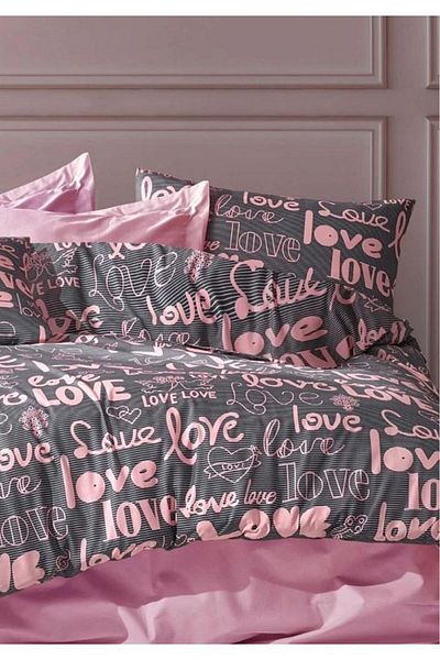 Faiend Cotton Double Duvet Cover Set with Fade-Resistant Anti-Fluffy Fitted Sheets
