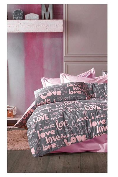 Faiend Cotton Double Duvet Cover Set with Fade-Resistant Anti-Fluffy Fitted Sheets