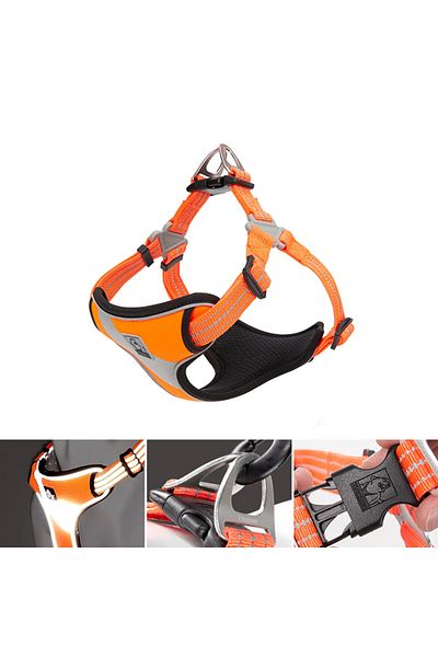 True Love Orange Oxford Fabric - Mesh Breast Trim, Large Size
