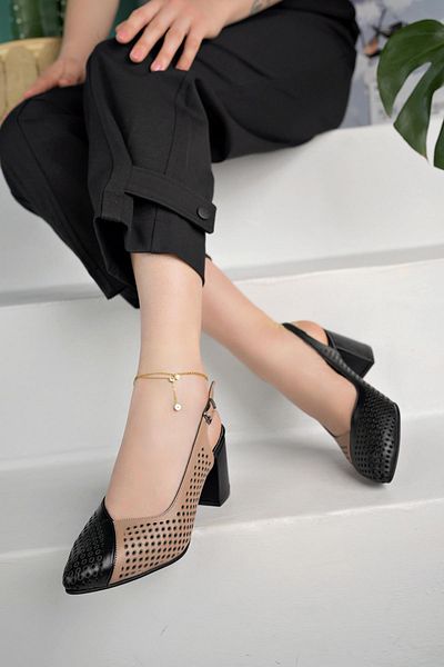 Diego Carlotti Genuine Leather Women's Daily Heeled Sandals DD9717