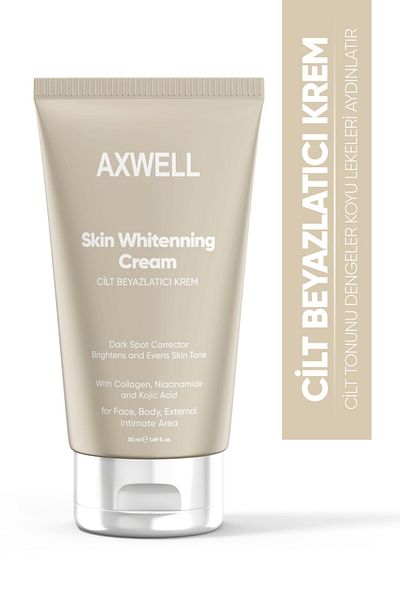 AXWELL 50 ml - Skin Whitening, Brightening Glutathione, Anti-Blemish Cream with Collagen Niacinamide Kojic Acid