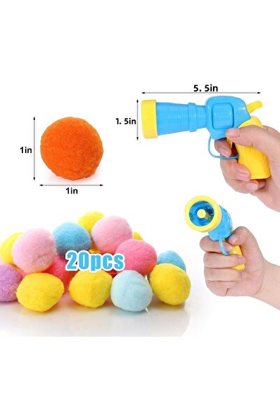 Busstier Interactive Cat Play Gun - Fun Playtime with Plush Balls + Extra Plush Balls