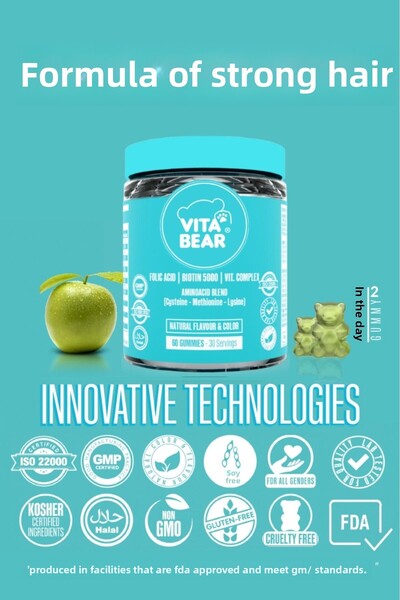 Vita Bear فيتامين الشعر القوي 60 قطعة