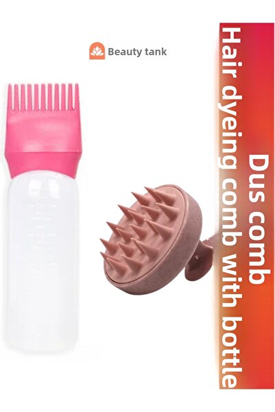 Güzellik Deposu فرشاة تلوين الشعر مع مشط الاستحمام للعناية بالشعر، مجموعة مشط...