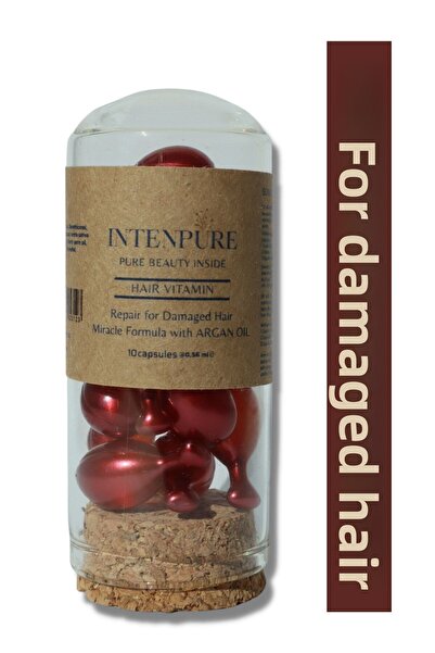intenpure فيتامين الشعر - زيت العناية المعجزة للشعر التالف 10 كبسولات