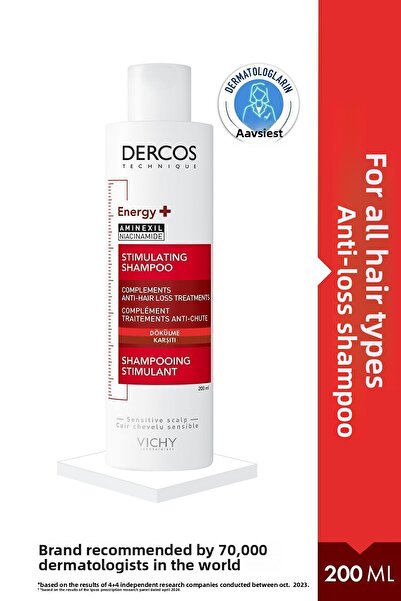 Vichy Dercos Energy Strengthening & Volumizing Anti-Hair Loss Shampoo 200 ml Passi.2256
