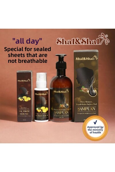 Shal&Shal Miraculous Solution Shampoo and Hair Serum Set with Argan Oil and Vitamin E