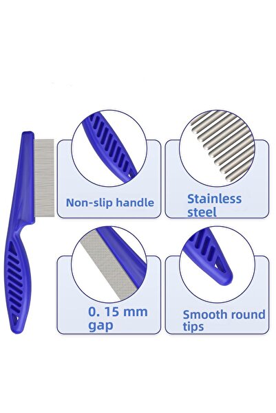 Factorial Perie de curățare a părului pentru pisici și câini din oțel inoxidabil - rolă de curățare a părului pentru pulci