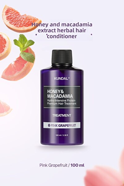 Kundal علاج بروتين العسل والماكاداميا من كوندال - بلسم ترطيب وتغذية مكثف، ورد...