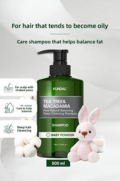 Kundal شامبو التنظيف العميق لشجرة الشاي والماكاديميا من كوندال - خاص لفروة ال...