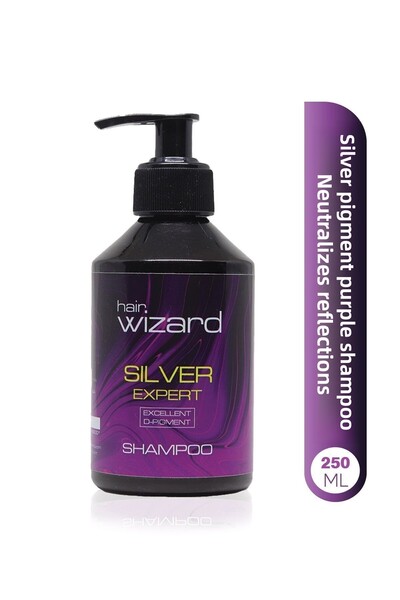 HAIR WIZARD شامبو أرجواني احترافي من Silver Expert Pigment عالي الأداء - 250 مل