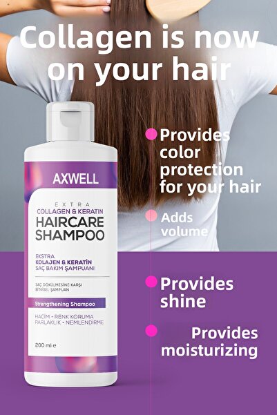 AXWELL Collagen & Keratin and Extra Volume Shine Protection Shampoo