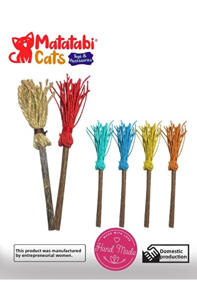MATATABİ CATS 1 Piece Vacuum Natural Cat Chewing and Stick, Natural Cat Toy with String