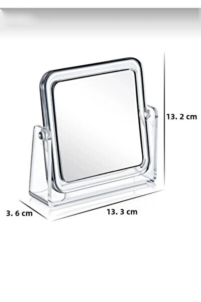 Nofella Double Sided Square Makeup Mirror - Crepe and Hair Separation Comb