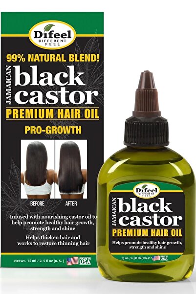 Difeel زيت العناية بالشعر الجامايكي الأسود خاص للشعر البطيء النمو 75 مل