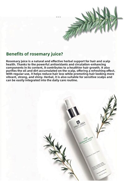 First Lima Professional Rosemary Water Anti-Hair Loss and Growth Promoting Hair Tonic Natural 100 ml