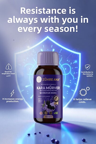 Zühre Ana Syrup Containing Black Elderberry Sambucus Nigra 150 ml