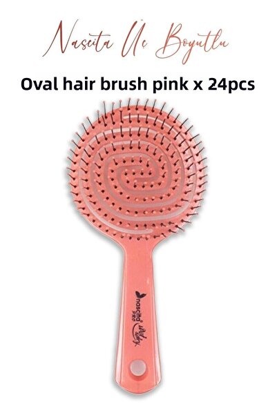 nascita Perie de păr ovală tridimensională roz x 24 bucăți