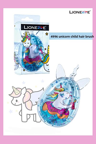 Lionesse Unicorn Hair Brush 4996 – Colorful and Fun Design, Blue