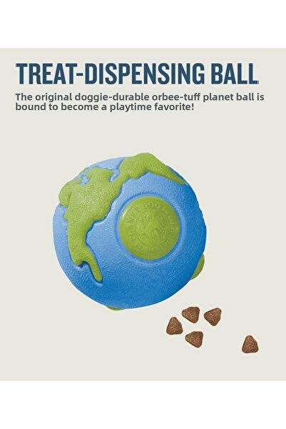 PetStages كرة أوربي الزرقاء مع وعاء المكافآت، لعبة للكلاب صغيرة الحجم