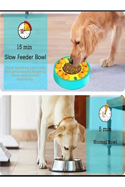 kirvanoğlu Slow Feeder Cat Dog Toy - Food Puzzle, Food Dispenser