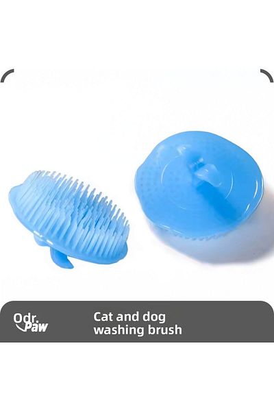 Dr.Paw Cat and Dog Washing Brush – Anti-Slip Grip with Finger Ring, Soft Silicone Cleaning Head