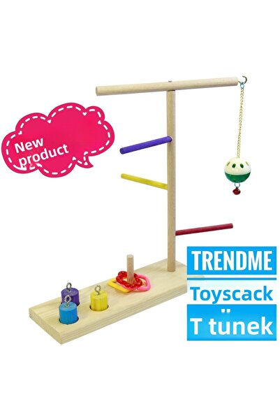 UniqBirdToys Trendme Wooden Bird Brain Ring Perch (Sultan, paradise, dialogue...