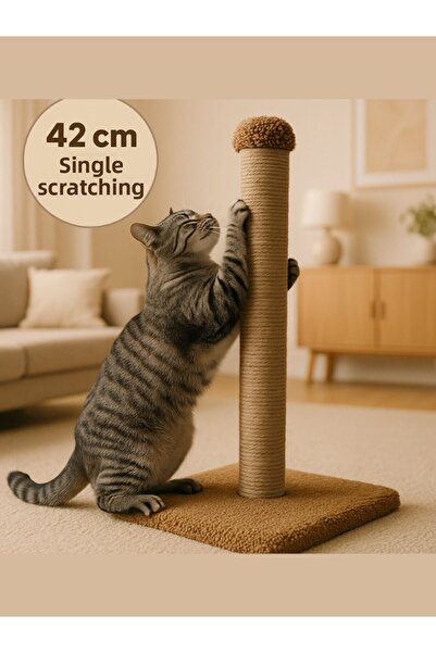 Komano Pontika لوح خدش للقطط منسوج ناعم وناعم مقاس 42 سم، حبل من الجوت الطبيعي 100%