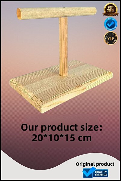 OverPazar Wooden Bird Training Perch