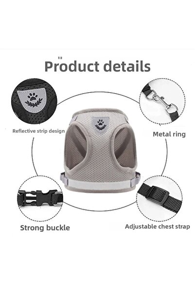 FloriaShopping Breathable Reflective Body Collar for Dogs and Cats