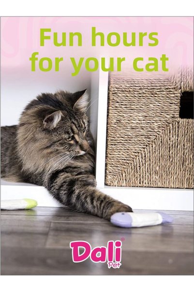 Dalipet 7 Pcs Cat Toys - Mint, Bell, Fabric, Assorted Color and Pattern