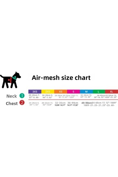 Tailpetz طوق الصدر باللون الأصفر النيون من Air Mesh مقاس XL