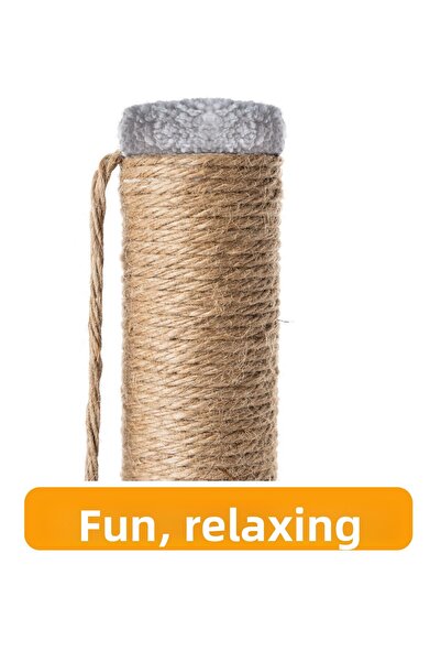 BEYLİNİ 40cm Grey Plush Fabric Rod Cat Scratch Board - Erasable Disassembled